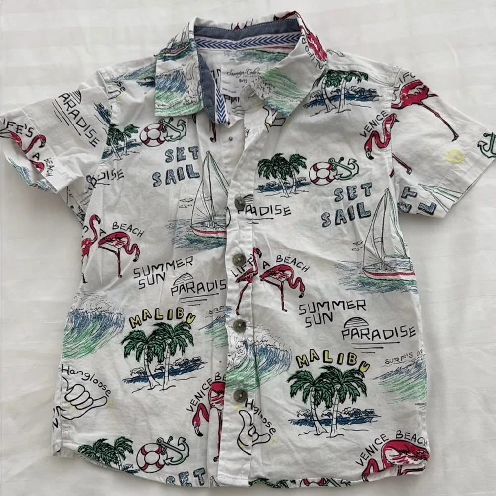Boys short sleeve button down